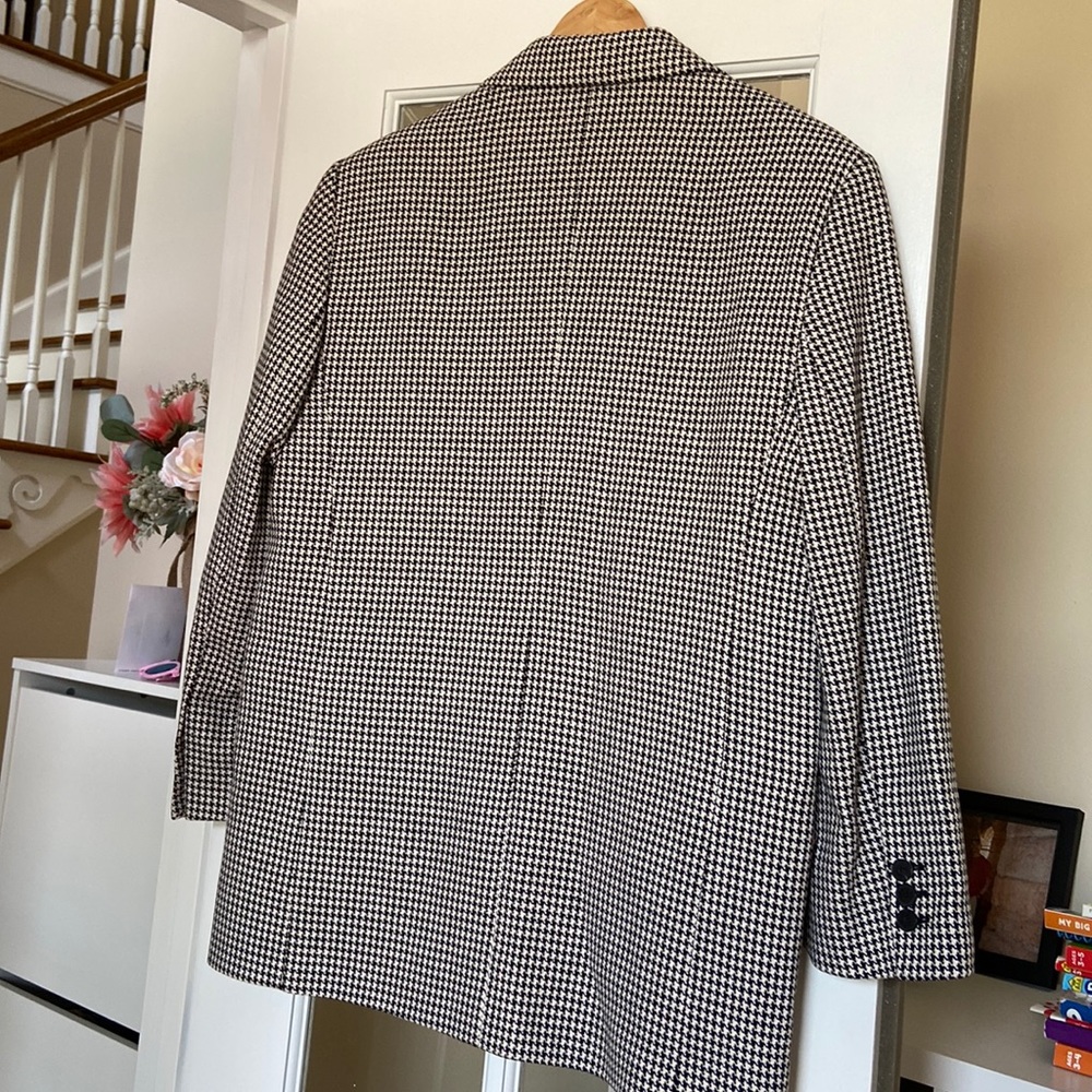 MANGO oversized houndstooth wool blend blazer blogger favorite - Picture 11 of 12
